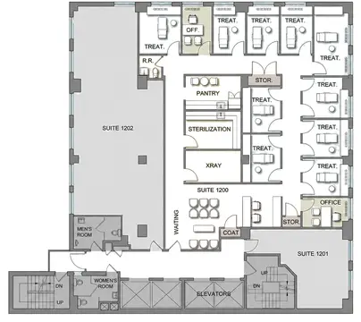 Suite 1200 Medical Test Fit preview