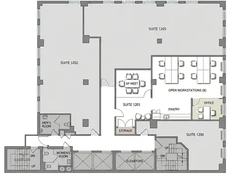 Suite 1201 Office Test Fit preview