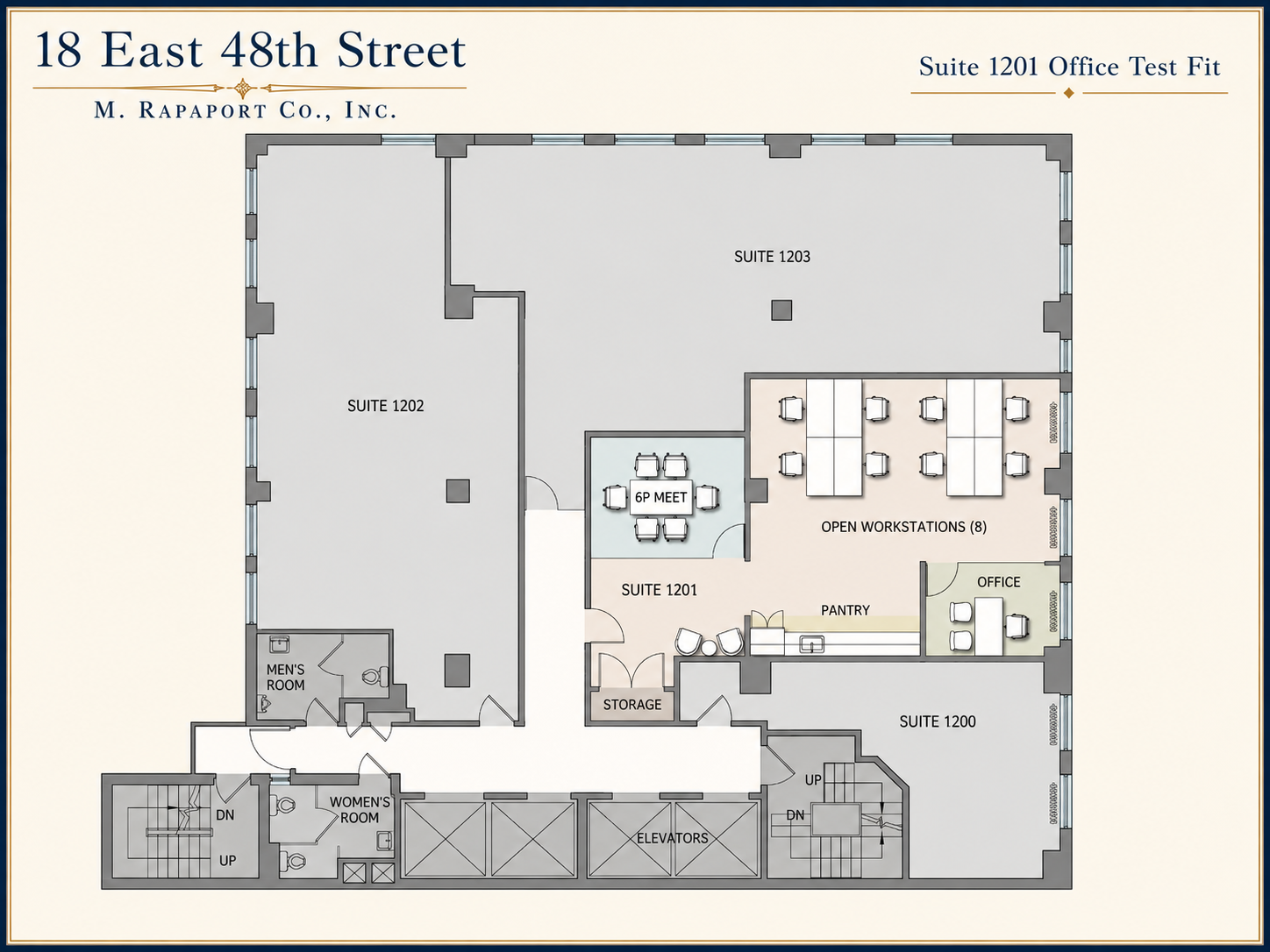 Suite 1201 Office Test Fit preview
